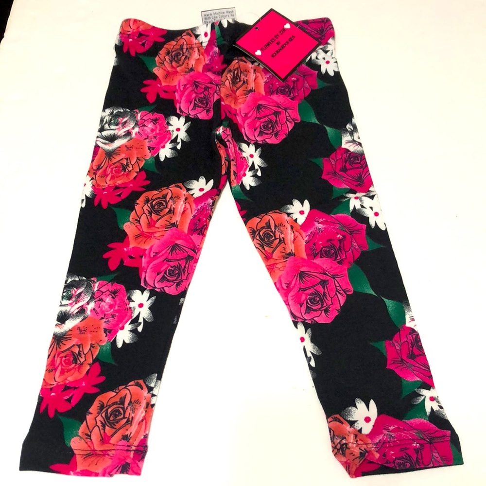 Flowers By Zoe Little Girl Leggings Size 2